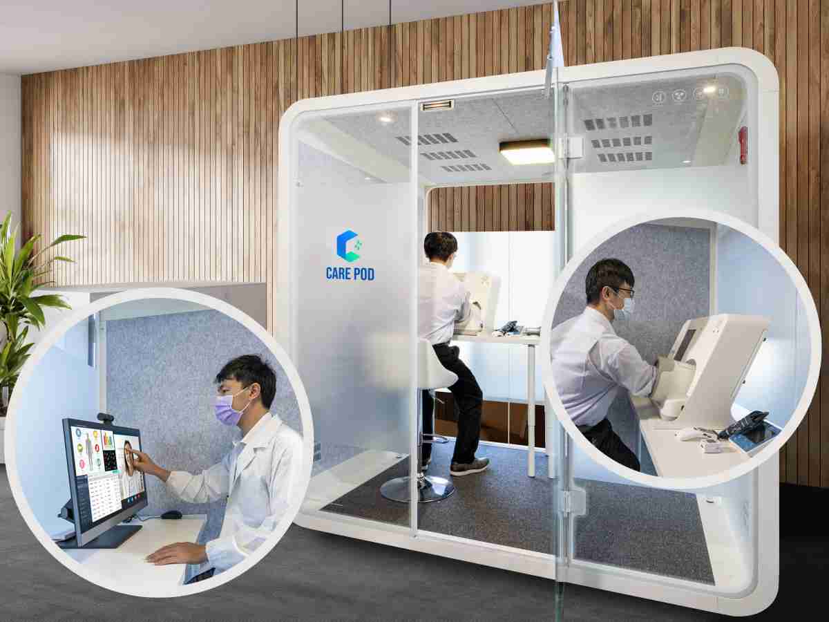 达擎于医疗科技展中展出＂远距诊疗舱＂，，，，以因应医疗数字化及社会高龄化趋势下、、复诊及慢性病患等族群对于远距看诊需求逐渐升高所推出的创新整合方案。。。。多功能合一、、、、高隐私性的远距诊疗舱可根据病患端与医师端的不同需求，，提供弹性化及客制化功能，，，，节省医生和病患的精力及时间