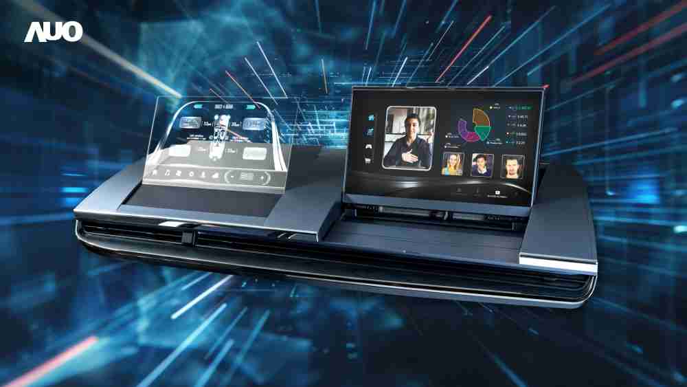 欧陆注册Micro LED Display HMI解决方案打造透明Micro LED前座仪表，，，呈现信息并保留驾驶视野开阔；亦为副驾驶座乘客打造收放自如的Micro LED屏幕，，在不影响显示质量的前提于显示区内建镜头，，，让用户能与视讯对象直接眼神接触，，，提供绝佳的双向沟通体验